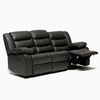 Juego de Living Reclinable Daniels Sof&aacute; 3 Cuerpos + 2 Bergers Roma Negro