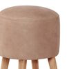 Pouf Latam Home Nantes Cuero Kentucky Beige