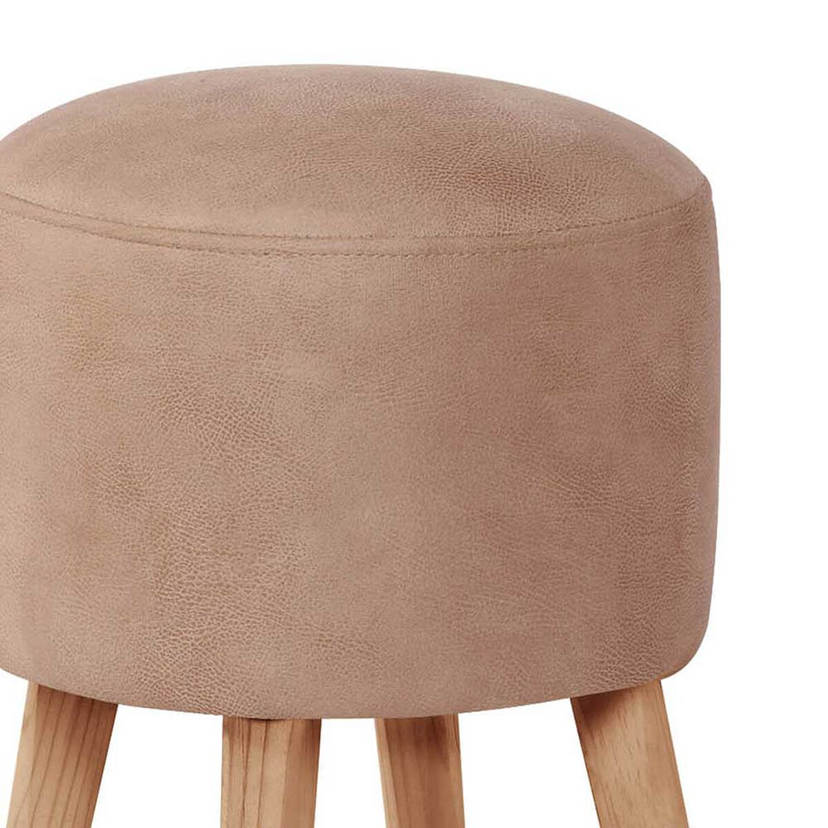 Pouf Latam Home Nantes Cuero Kentucky Beige