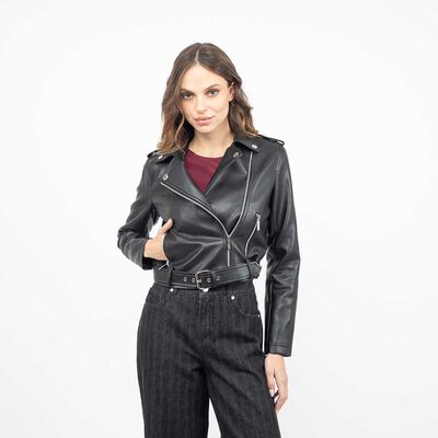 Chaqueta Biker Ecocuero Mujer Soviet