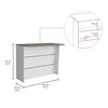 Barra Auxiliar TuHome Fendi 4 Puertas Blanco Castaño