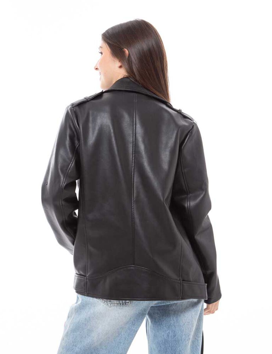 Chaqueta Biker Ecocuero Mujer Icono