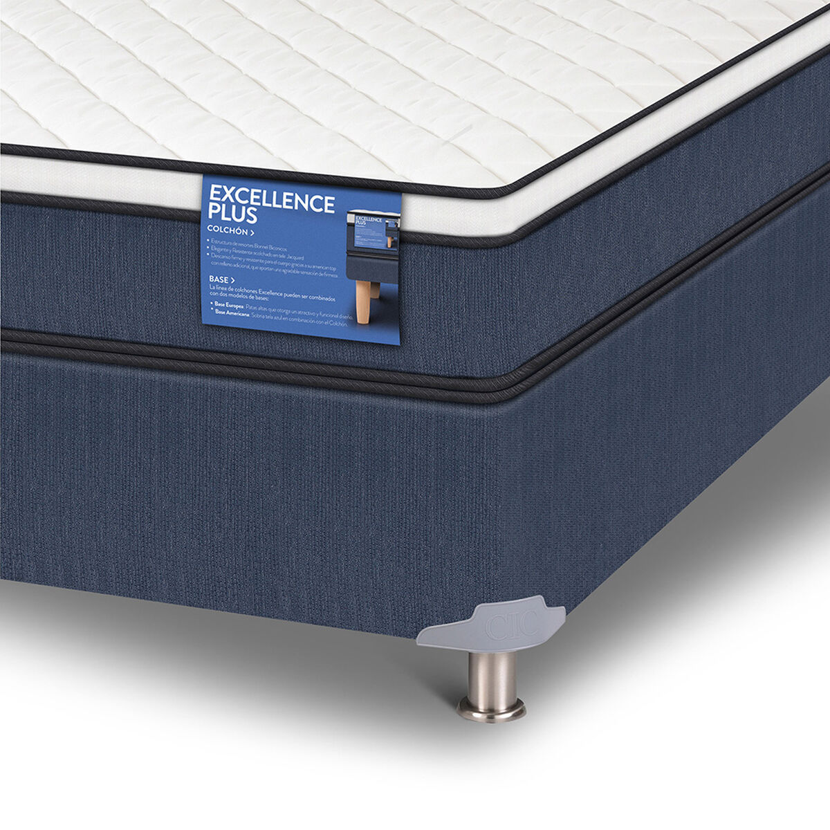 Cama Americana CIC 1 Plaza Excellence Plus + Almohada Viscoelástica