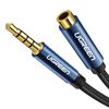 Cable Extension Plug/Jack 3.5Mm 4 Polos M/H (Estereo+Mic) Trenzado1M Negro Ugreen Av118
