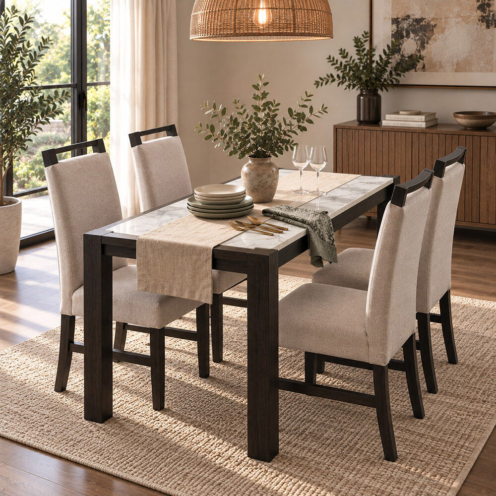 Juego de Comedor Daniels 4 Sillas Belice Blanco