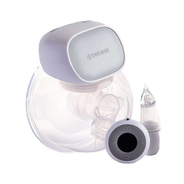 Extractor Leche Control Remoto + Aspirador Nasal + 10 Bolsas Bebesit