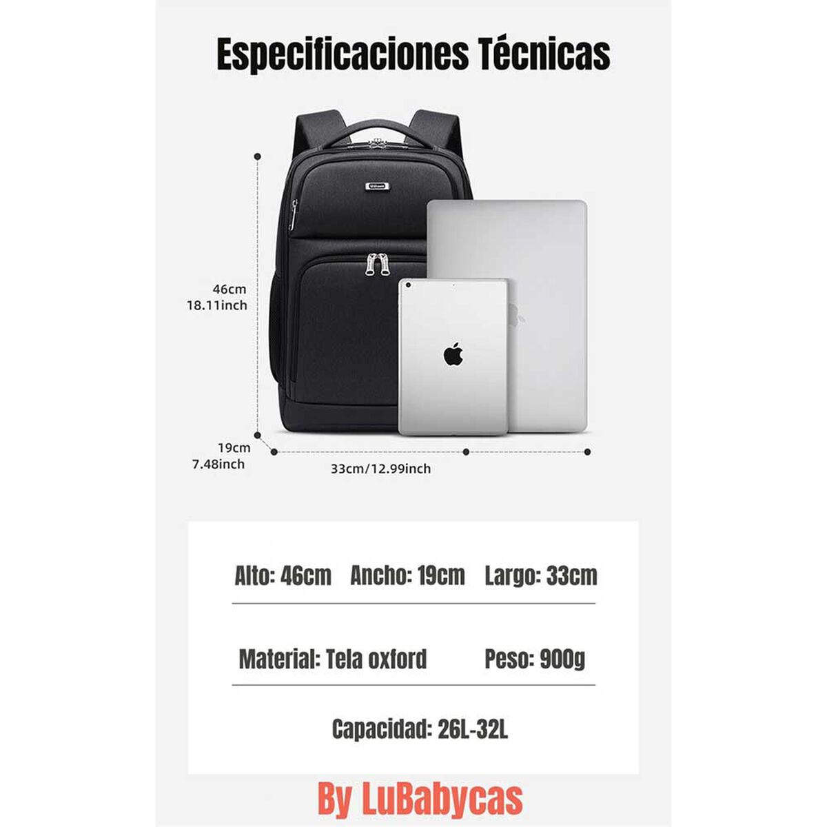 Mochila Computación LuBabycas Office 16" 32 lts.