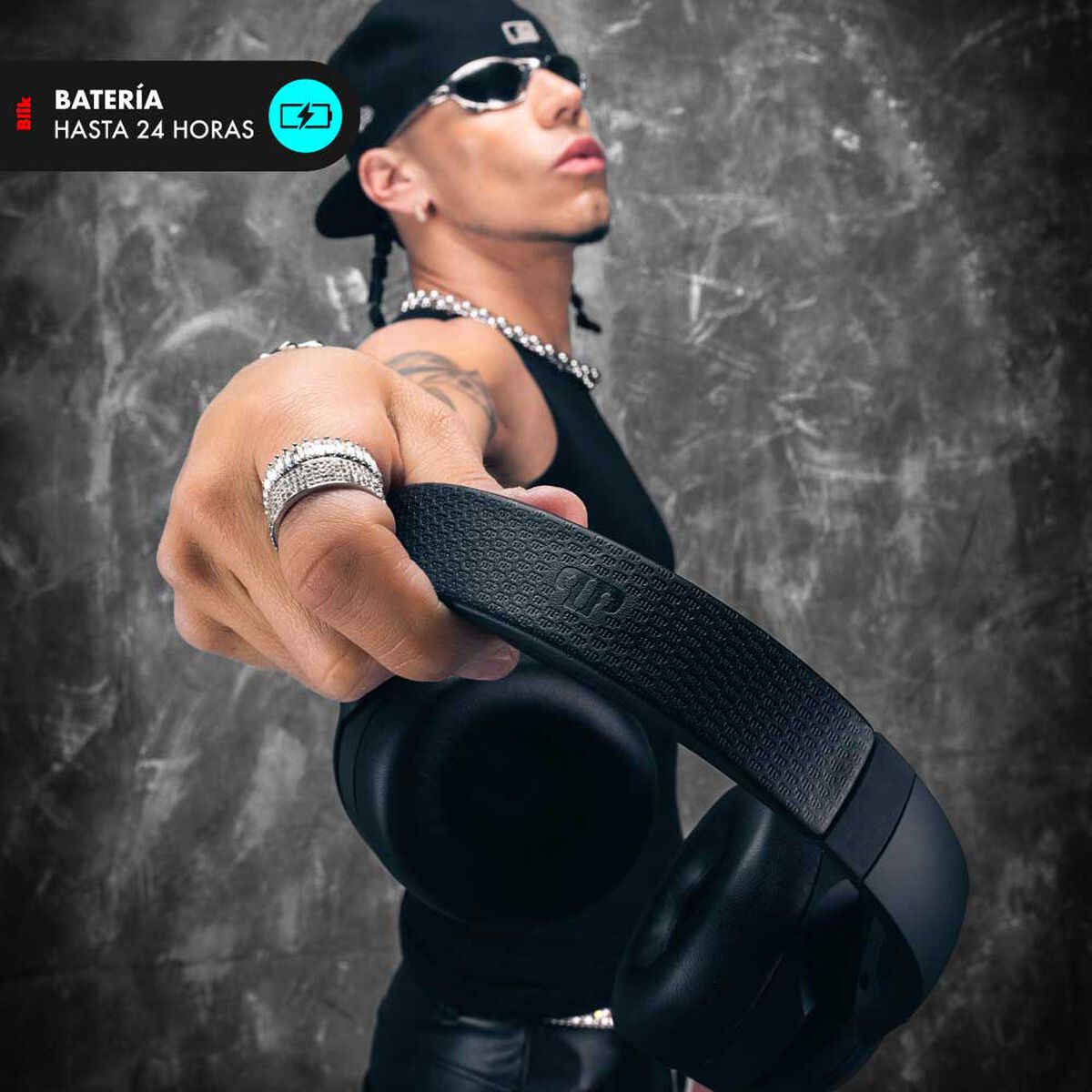 Audífonos Bluetooth Over Ear Blik Powersoul negro