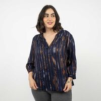 Blusa Manga 3/4 Mujer Extralindas Azul, Crudo, Negro, Rosado, Verde