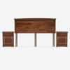 Cama Europea Rosen Base Dividida King Pratta + Respaldo + 2 Veladores Veneto