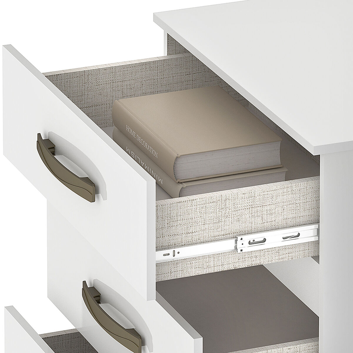 Cómoda Vekkahome Malta 5 Cajones Blanco