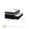 Cama Nido CIC 1,5 Plazas Arriba y 1 Plaza Abajo Ortopedic Black + Almohada 