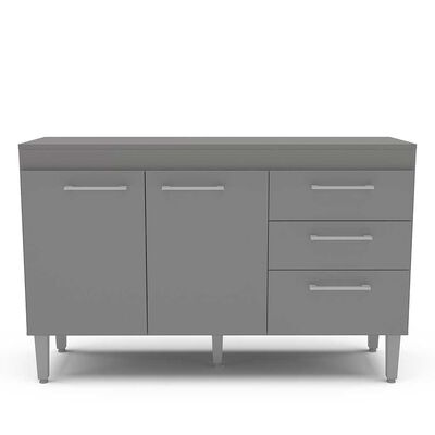 Imagen 1 del producto Mueble de Cocina Base Vekkahome Opie 2 Cajones 3 Puertas Gris