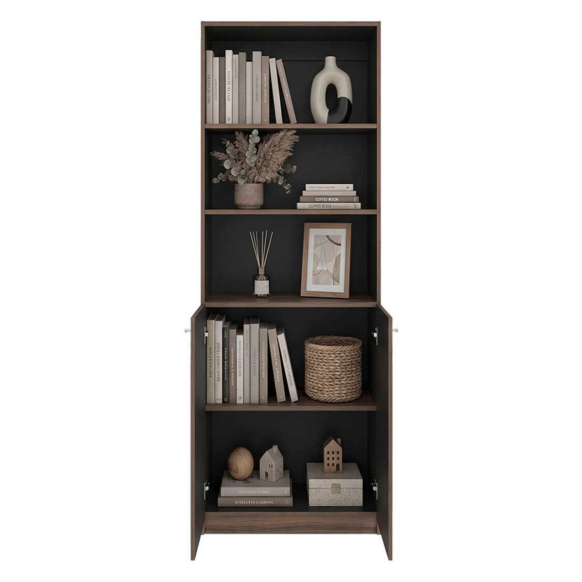 Estante Tuhome Home E4 2 Puertas Avellana Wengue