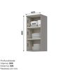 Combo Cocina Mueble Aéreo + Base Home Mobili Americana 40 cm Gris
