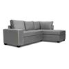 Sofá Seccional Derecho Innovamuebles Mini Senna Felpa 3 Cuerpos Gris