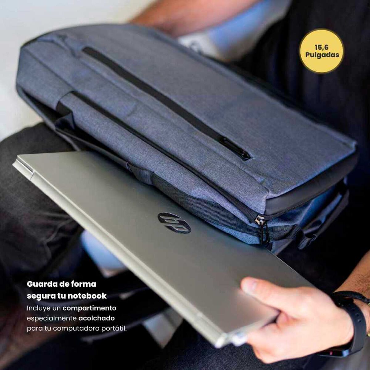 Mochila Notebook Levo Manager Gris 15,6"