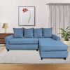 Sofá Seccional Derecho Living Factory Barcelo 3 Cuerpos Azul