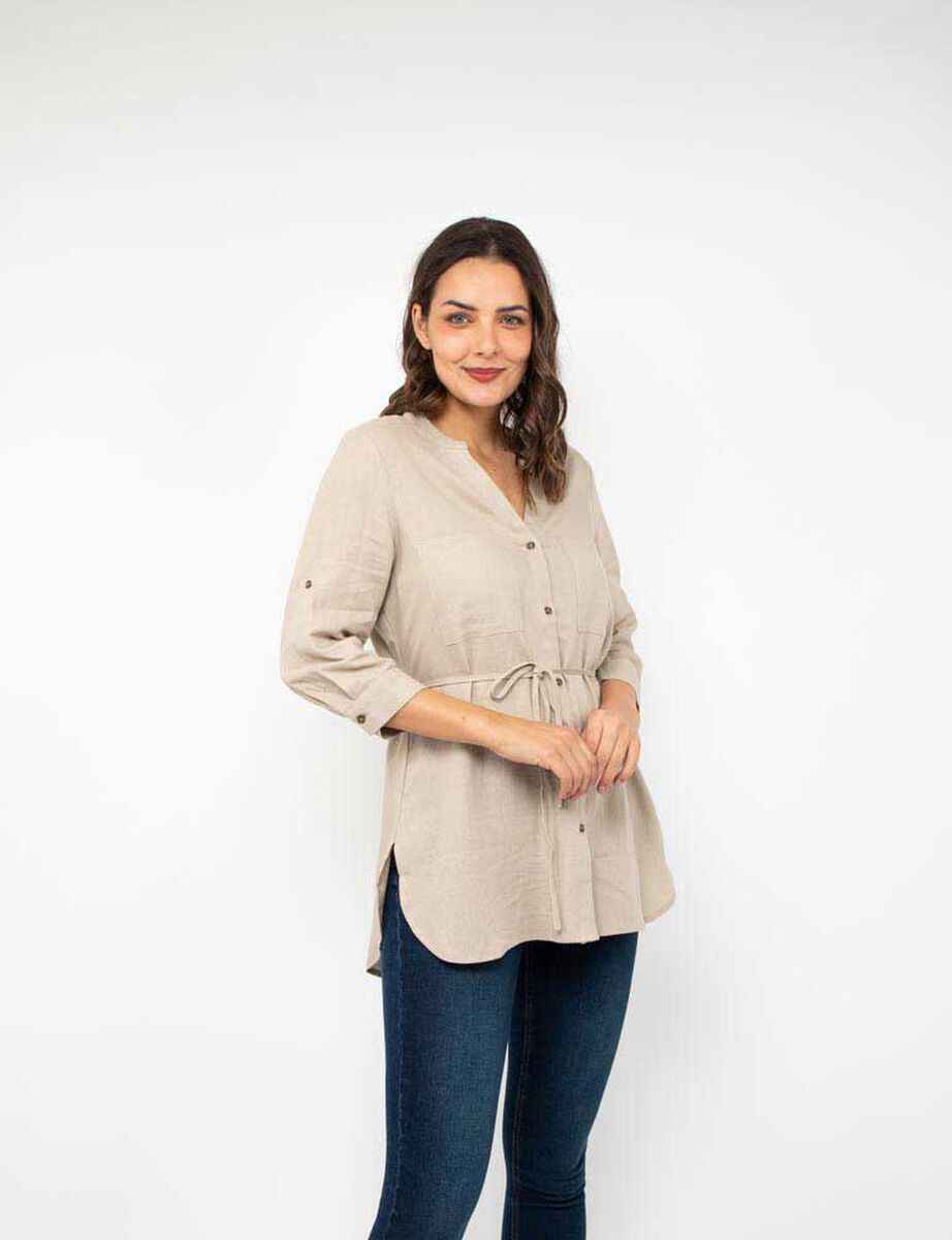 Blusa Lisa Manga 3/4 Mujer Zibel