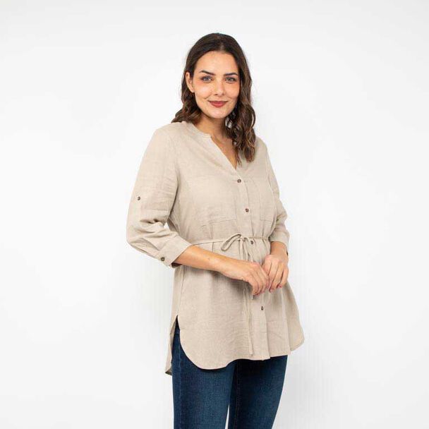 Blusa Lisa Manga 3/4 Mujer Zibel
