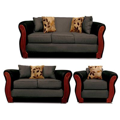 Imagen 1 del producto Juego de Living Elegant Detail Girona Sofá 3 Cuerpos + Sofá 2 Cuerpos + Sillón 1 Cuerpo Gris