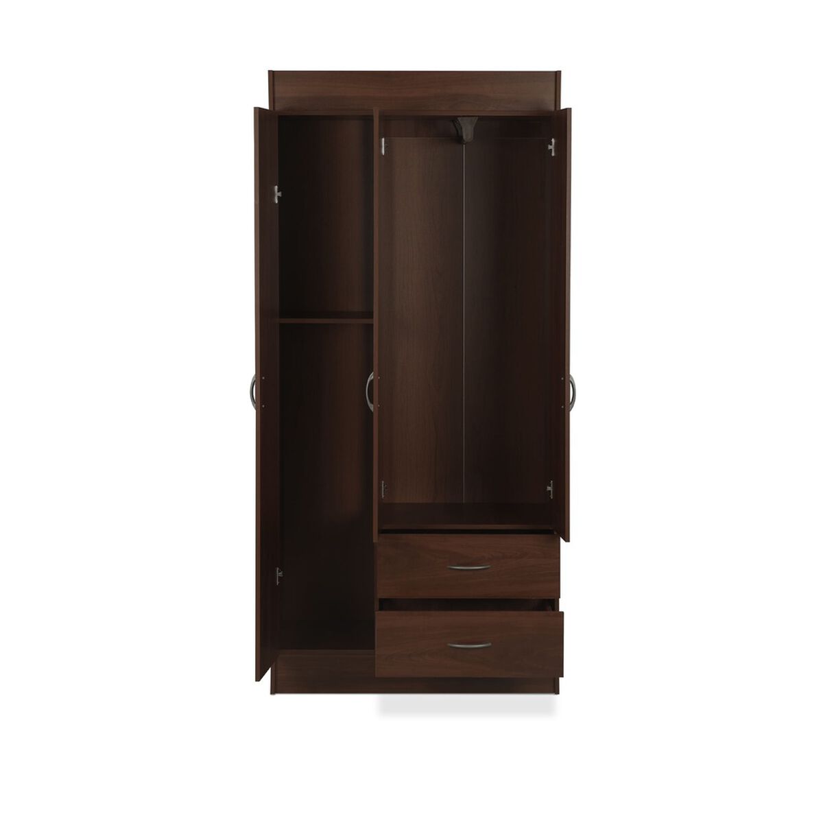 Closet Stanford 3 Puertas 2 Cajones Chocolate