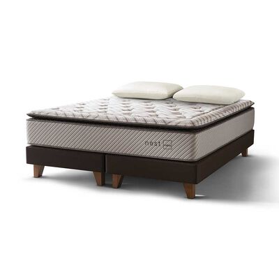 Imagen 1 del producto Cama Europea Rosen Base Dividida King Nest + 2 Almohadas Memory Max