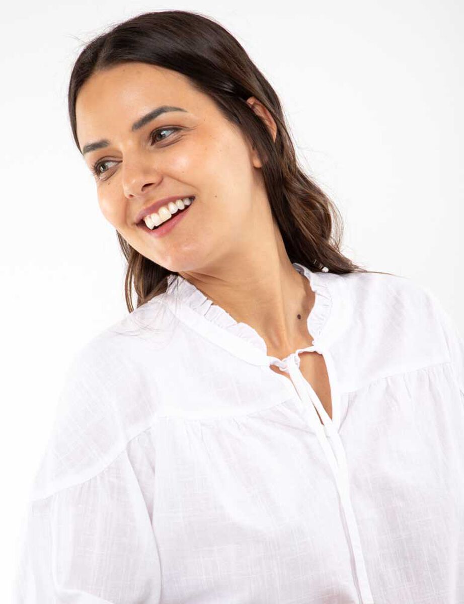 Blusa Lisa Algodón Manga Larga Mujer Alma