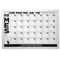 Pizarra Plástica Vgo Mensual Plateado 40 x 60 cm