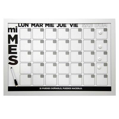 Imagen 1 del producto Pizarra Plástica Vgo Mensual Plateado 40 x 60 cm