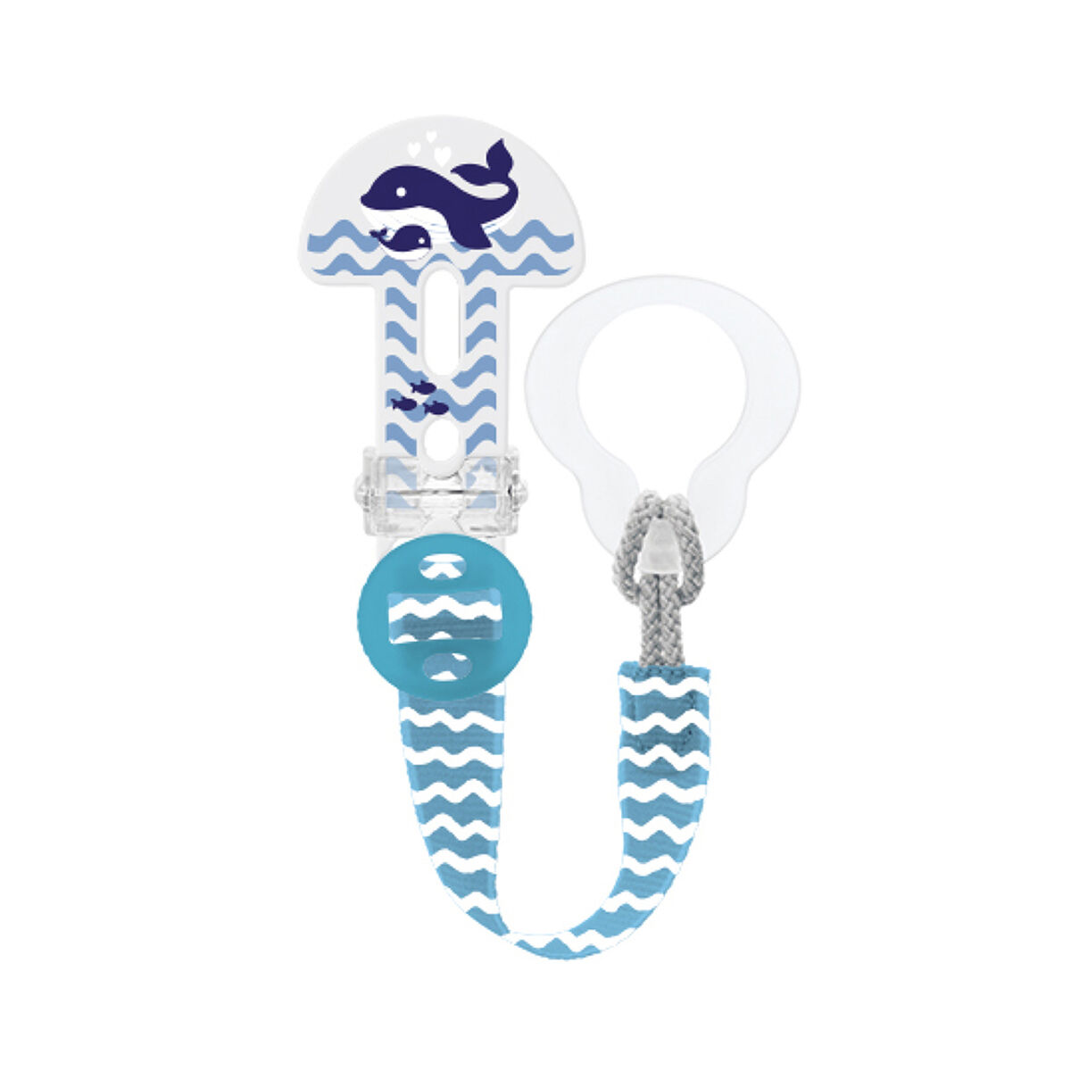 Porta Chupete Ballena Azul Mam