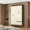 Closet Vekkahome Americano 4 Puertas 2 Cajones Crema