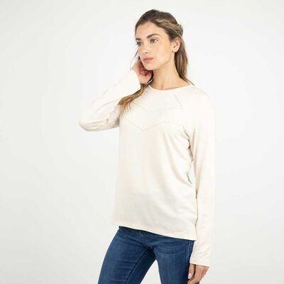 Sweater Mujer Alma Crudo, Gris, Rosado