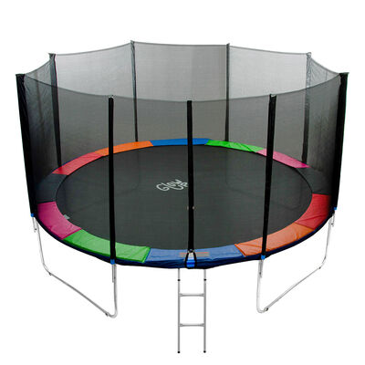 Cama Elástica Glow Up con Malla de Seguridad y Escalera