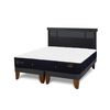 Cama Europea CIC Base Dividida King Premium + Respaldo Dublin Negro