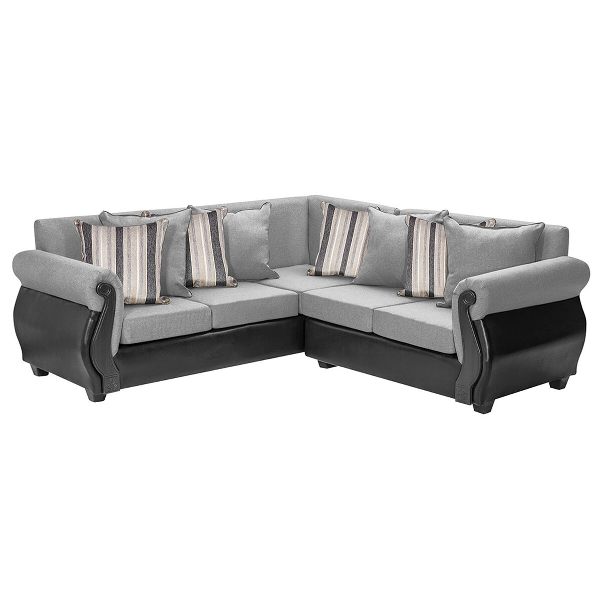 Sofá Seccional Innovamuebles New Bugambilia 5 Cuerpos Gris Claro