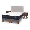 Cama Europea CIC Base Dividida 2 Plazas Premium + Respaldo + Veladores