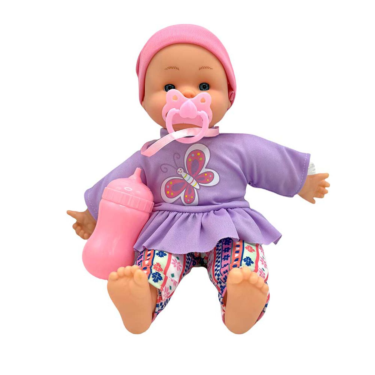 Muñeca Baby Doll Cuerpo Blando Llorón con Sonidos Colores Surtidos Bostecitos