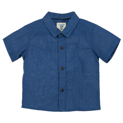 Imagen 1 del producto Camisa Manga Corta Niño Chess Azul, Blanco