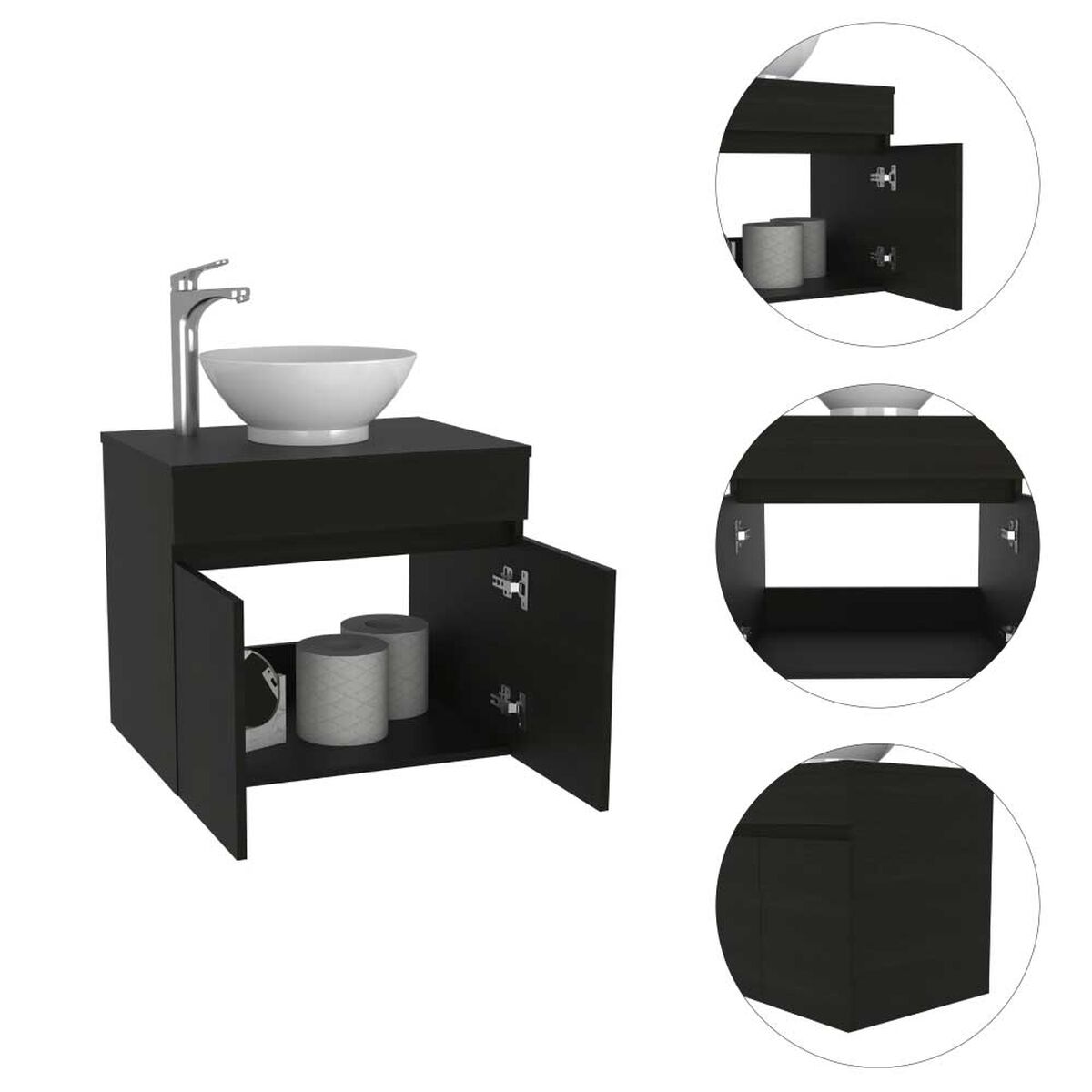Mueble Lavamanos TuHome Manchester 2 Puertas Wengue