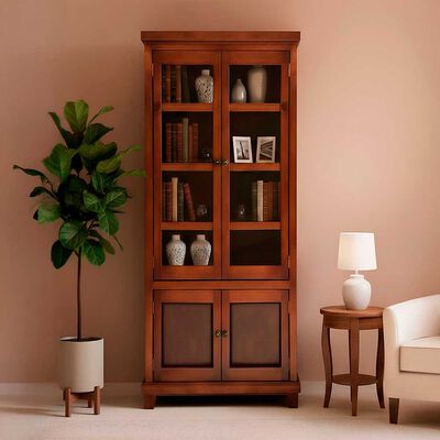 Vitrina Doble Living Factory Vintage Nogal