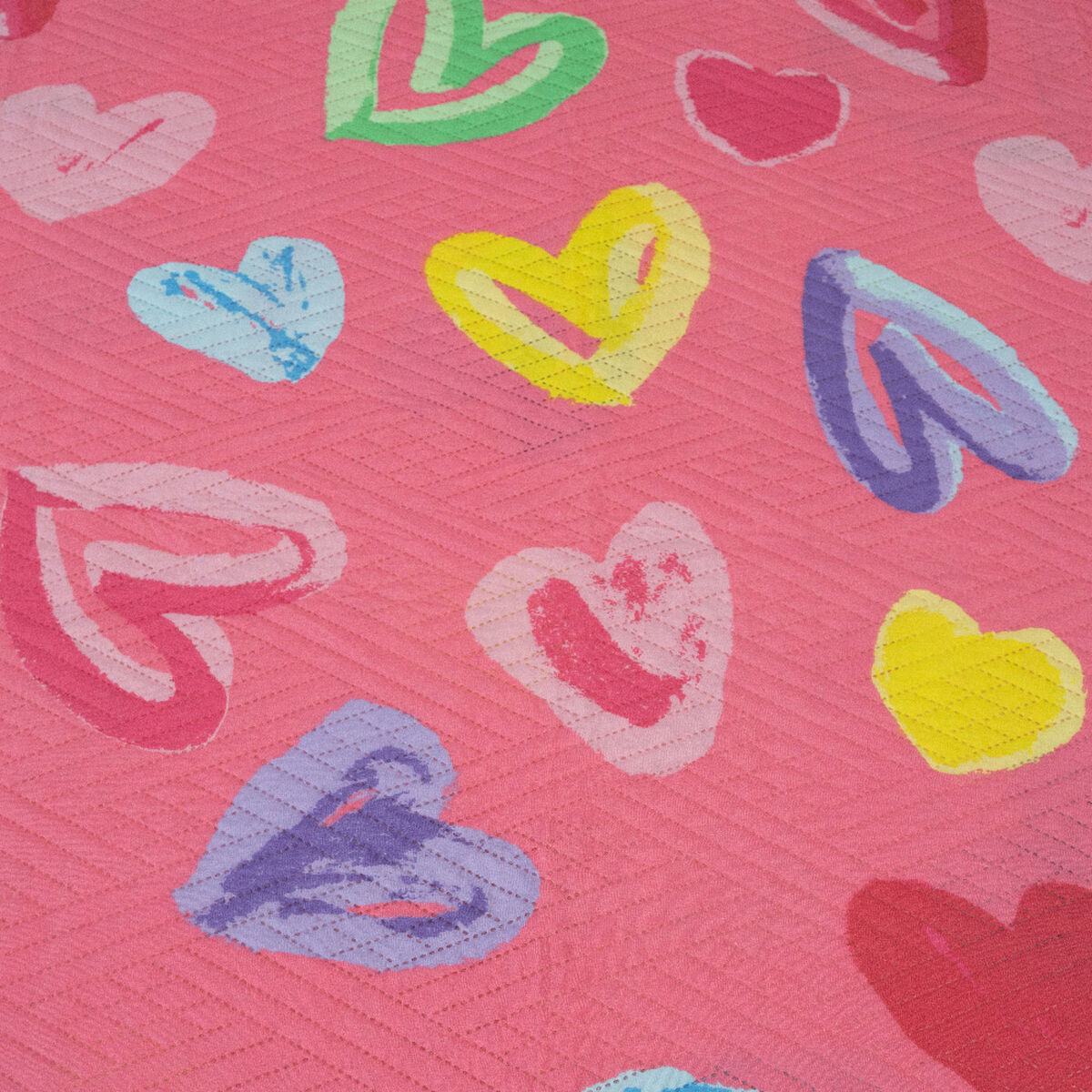 Quilt Doral Hotpress Infantil 1,5 Plazas Corazones