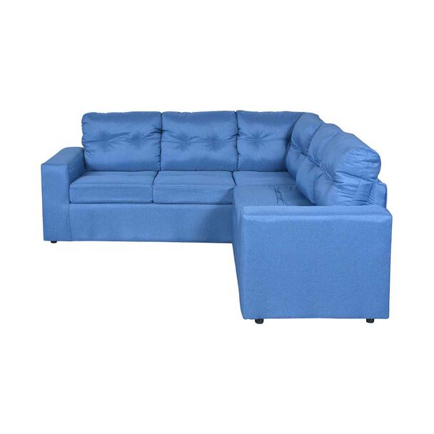Sofá Seccional Modular Kea Liverpool 5 Cuerpos Tela Azul