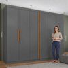 Closet Di Poretti Design Titanium 6 Puertas 4 Cajones Gris
