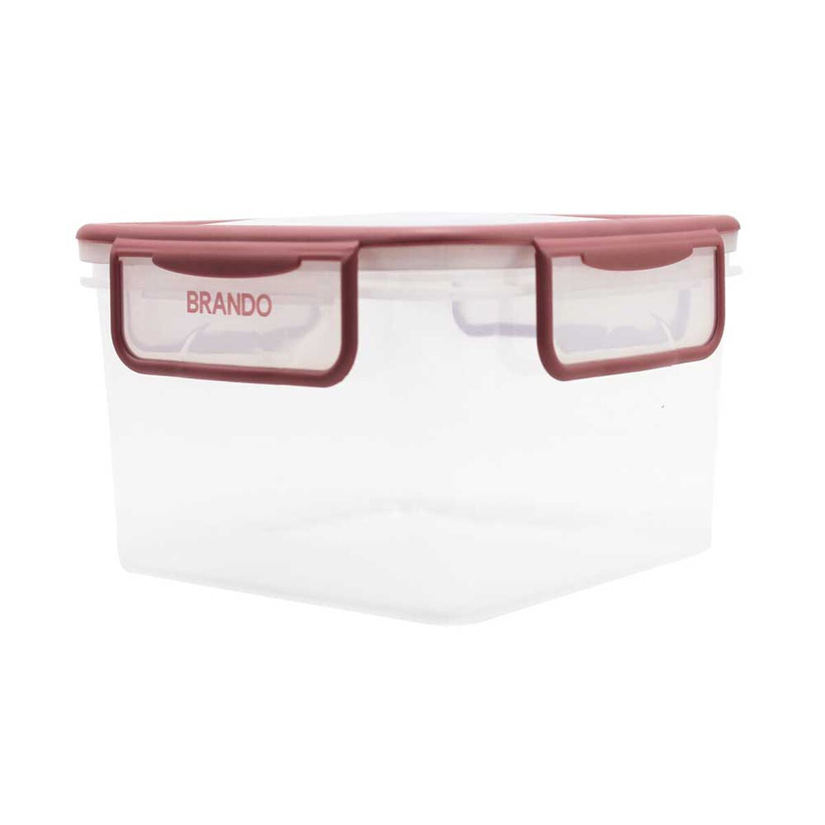 Tupper Hermético Plástico Brando Cuadrado Rojo 1,4 lt