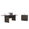 Combo Oficina Mesa Reunión + Cajonera Negro TuHome Home Office
