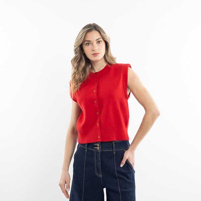 Sweater Sin Mangas Mujer Zibel