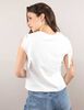 Polera Con Estampado Sin Mangas Flecos Mujer Icono