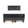 Cama Europea CIC Base Dividida 2 Plazas Grand Premium + Respaldo Miro Negro
