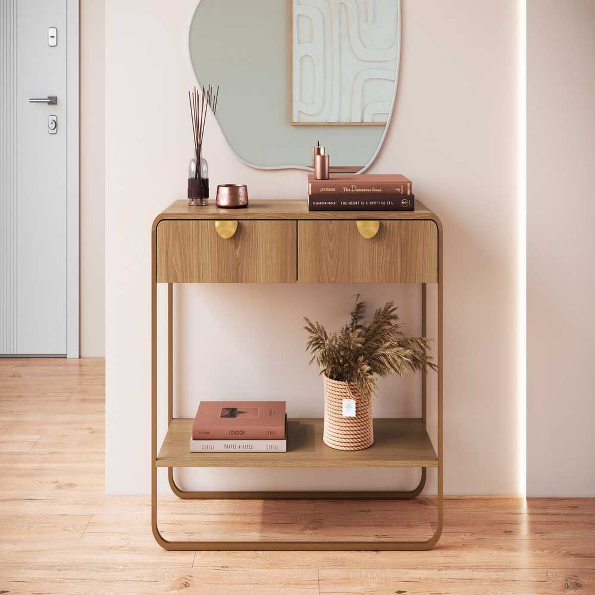 Set Buffet + Bar + Arrimo + Rack Decocasa Luna Natural